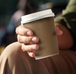 12oz Double Wall Coffee Cup Disposable PLA Coating With Lids FSC FDA Certified