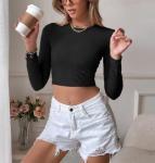 Low Moq Clothing Manufacturer Women'S Sexy Backless Cropped Slim Fit Knit Long