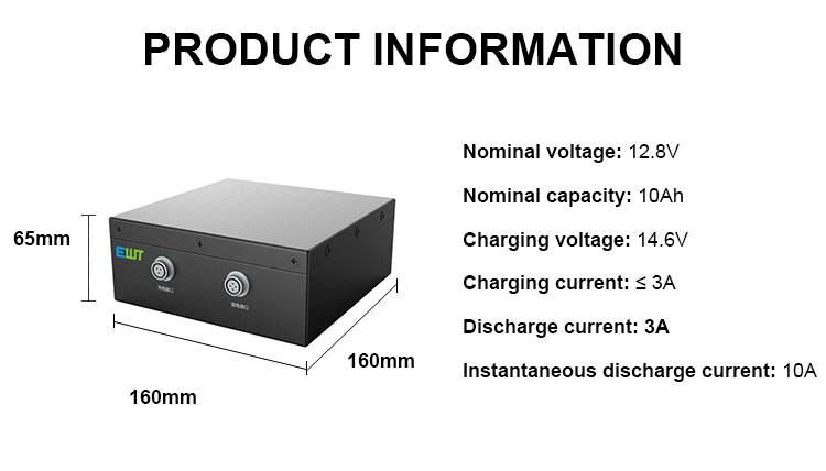 Power Lithium Iron Phosphate Battery Pack 12.8V 10Ah LiFePO4 Battery