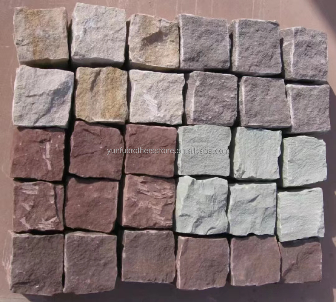 Upgrade Your Home Exteriors with Cut-To-Size Grey Flamed Granite Cube Stone 10x10x10