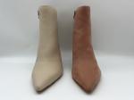 women's pointed toe ankle boots with metal YKK zipper ，soft nappa Genuine
