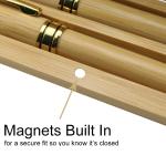 Bamboo Wood Business Stationery Set Natural Color Roller Ball Pen Fountain Pen