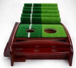 Wood indoor golf putting practice