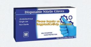 Quality Blue Non-Medical Biodegradable Disposable Powder Free Examination Nitrile Gloves,Hand Gloves Manufacturers powder free n wholesale