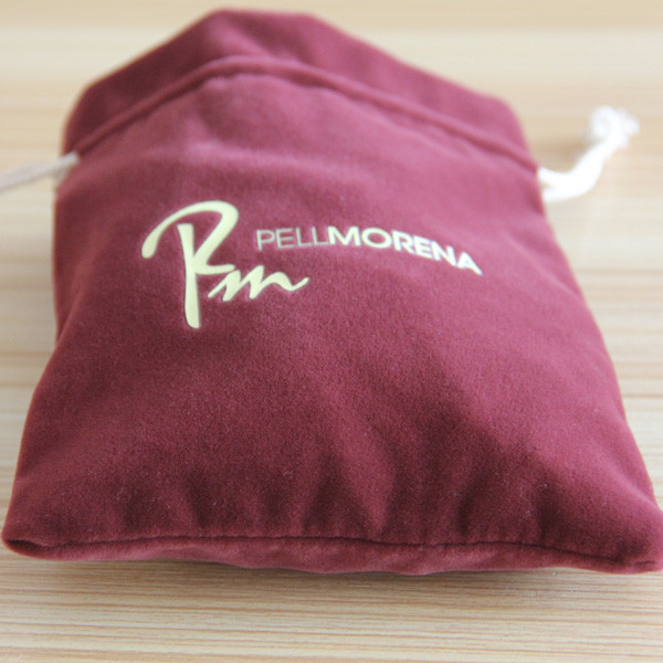 Bracelet Package Bordeaux Velvet Drawstring Bag