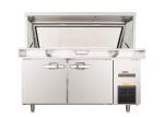 Blue Ray 2 Door Refrigerated Sandwich Prep Table With Glass Lid Fan Cooling /