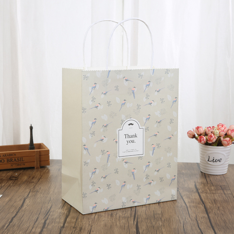 Custom Order Luxury Kraft Paper Handle Craft Shopping Carrier Paper Bag For Gift Takeaway
