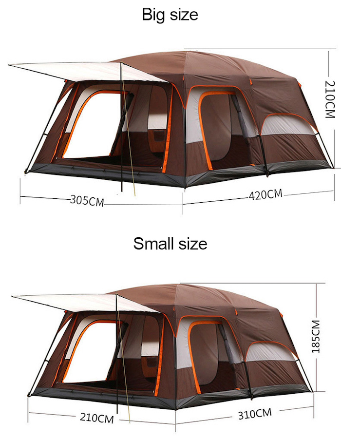 Waterproof Automatic Family Camping Tent 190T Polyester PU3000MM Green