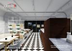 Restaurant coffee Bar House Inflatable Modular Glamping Box Tent