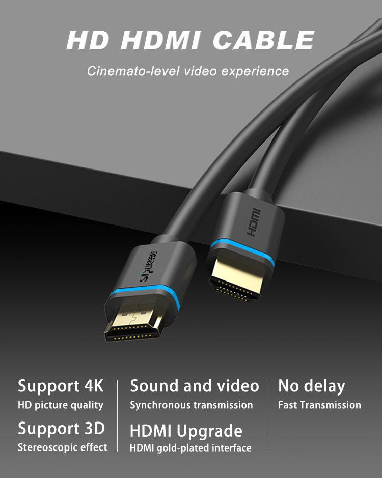 Gold Plated 1.5m 4k Tv HDMI Cable No Delay Premium Speed COAXIAL Type