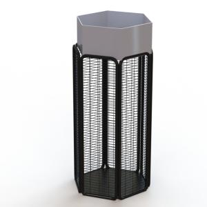 Quality KD 6 Sides Metal Wire Display Racks With Iron Tubular Frame wholesale