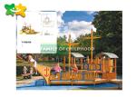 Professional CAD Wooden Playground Slide Popular Galvanized Pipe