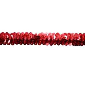 Quality GZ003 OEKO Red Beaded Stretch Sequin Ribbon Trim wholesale