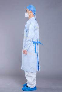Quality Fully Reinforced SMMS 65g Hospital Disposable Gowns wholesale