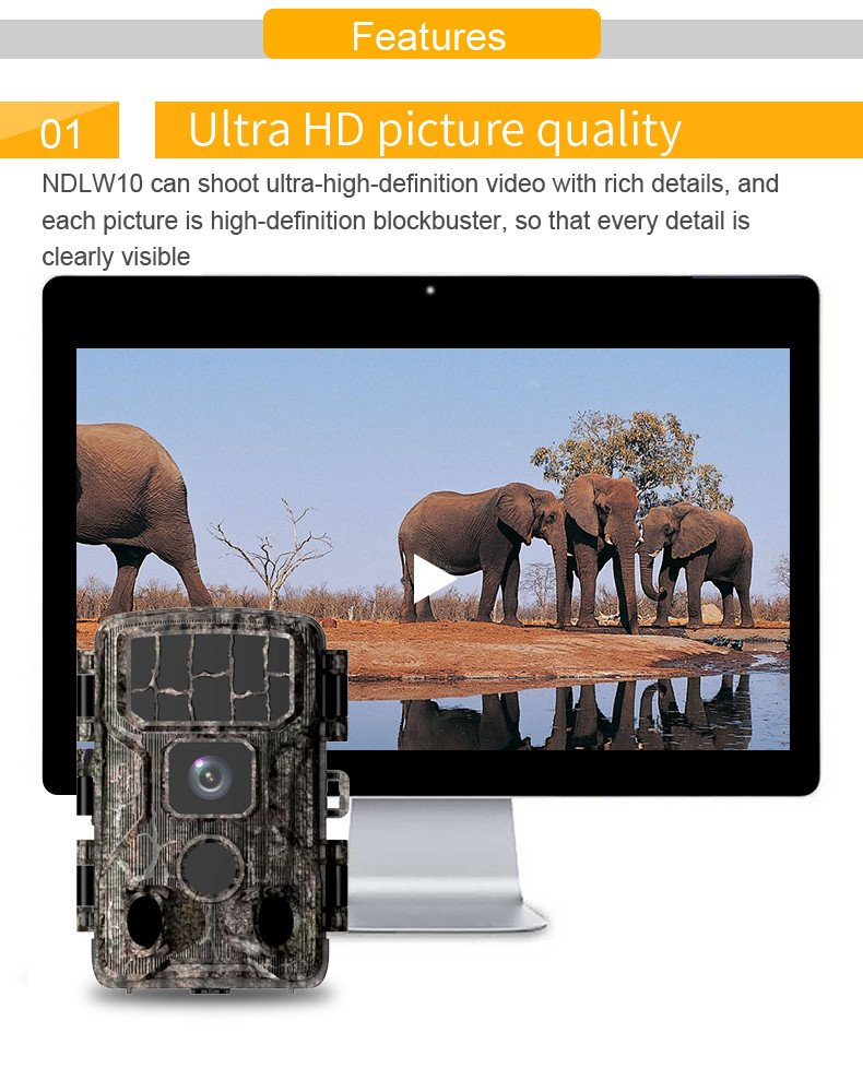 IP66 Bluetooth Night Vision Trail Camera , Wifi 46mp Game Camera Night Vision