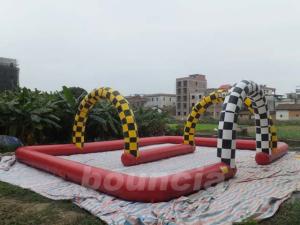 Quality Durable 0.55mm PVC Tarpaulin Inflatable Zorb Ball Trace For Commercial Use wholesale