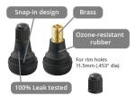 Rubber Brass Valve Stem TR415 625" Diameter Holes ISO9001 Certification