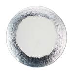 24cm Artistical Glass Plates And Bowls , Clear Charger Plates Elegant Classic