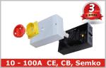 40A Weatherproof 4 Pole Rotary Isolator Safety Disconnect Switch