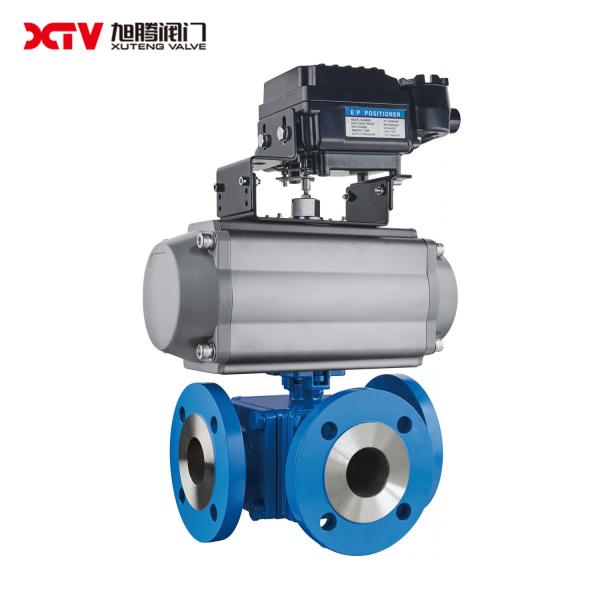 Flanged Tee Type Control Ball Valve for Oil and Gas Industry GOST Standard