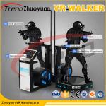 Black Amusement Park Virtual Reality Treadmill With Free Shooting Games