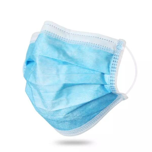 Health Protective Disposable Mouth Mask Anti Pollution Blue White Color