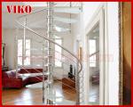Spiral StaircaseVH34S Tread Glass Aluminum Baluster Stair Curved Glass Handrail