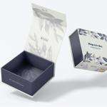 Two Sided Magnetic Gift Box Hot Stamping Custom Jewelry Perfume Flip Top Gift