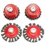Durable Twist Knot Bevel Wire Brush Strong Steel Wires Fits M14 Angle Grinders