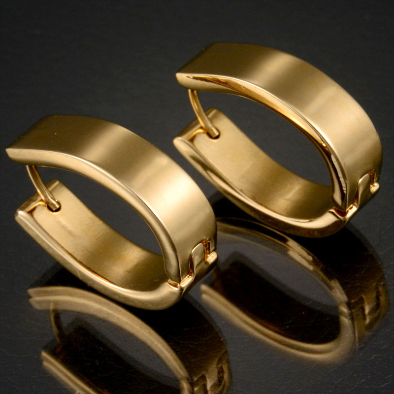 Hot Sale Men Piercing Jewelry Punk Style Stainless Steel Hoop Huggie Earrings