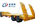 Max Payload 45 100 Tons 3 Axles Low Bed Semi Trailer for Excavator in South