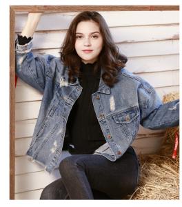Quality All Match Ripped Denim Ladies Jackets Coats 2021 Fashion wholesale