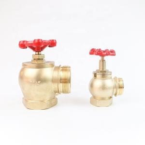 Quality 1.5&quot; NH/BSP/NPT Fire Coupling Natural Brass Angle Fire Hydrant Valve wholesale