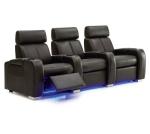 Movie Cinema Wood Leather Recliner Chairs