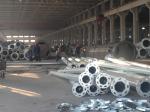 Galvanized Round Tapered 8m Outdoor Commercial Light Poles Painting