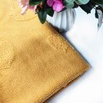 Warp Knitted Sherpa Fleece Fabric 100% Polyester Yellow Jacquard For Garment