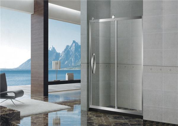 With Frame Inline Bathroom Glass Shower Screen 304 Stainless Sliding Steel