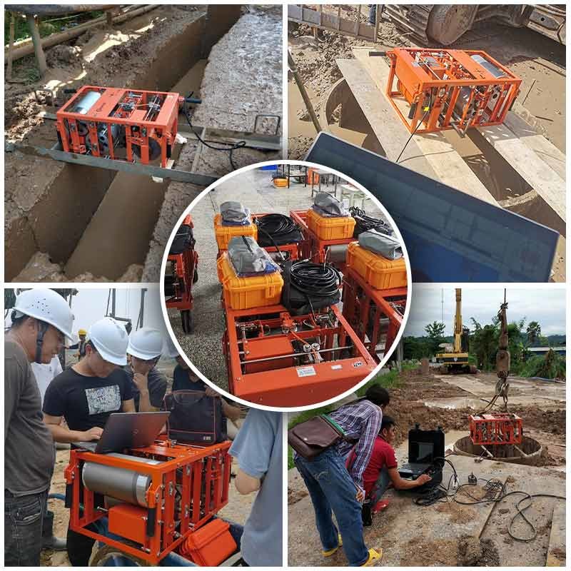Ultrasonic Pile Testing Equipment Drill Hole Monitor 100 M Depth