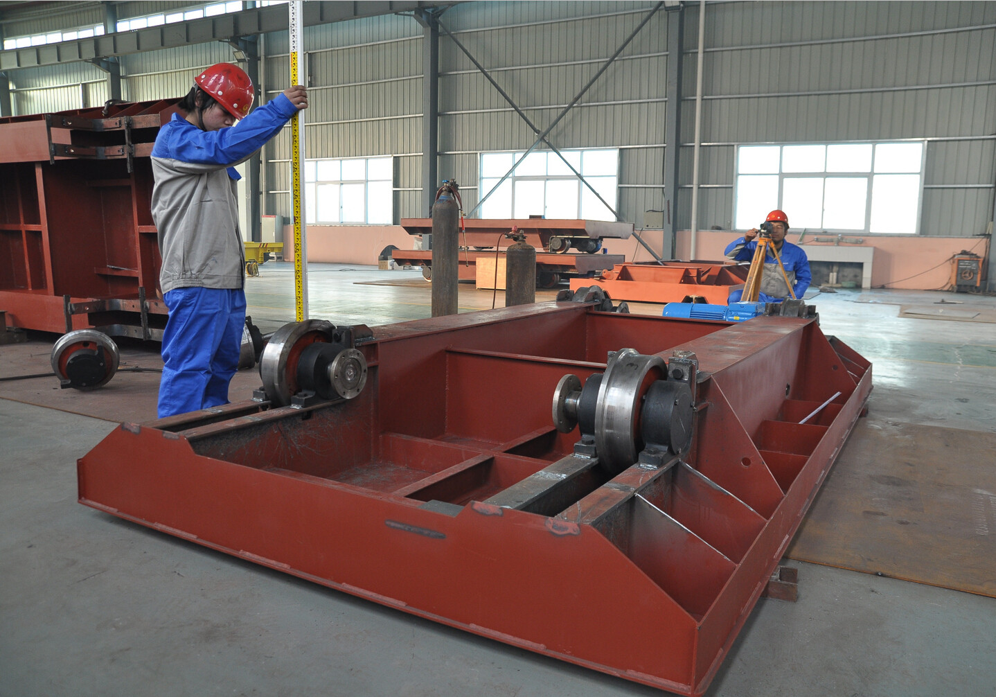 Motorless 25t Forklift Material Transfer Carts On Turning Rails Customised Size