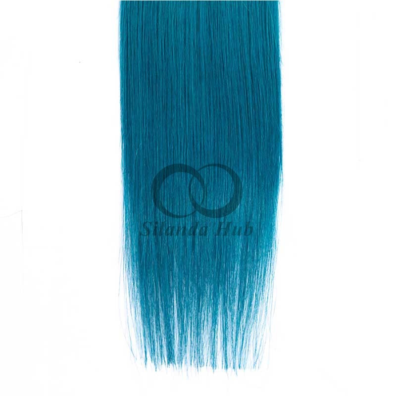 #T1B/Blue Straight Remy Human Hair Bundles Sew In Weave Bundles Brazilian Bundle Deals