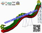 Indoor Residential Giant Long Kids Inflatable Water Slide Games To Play