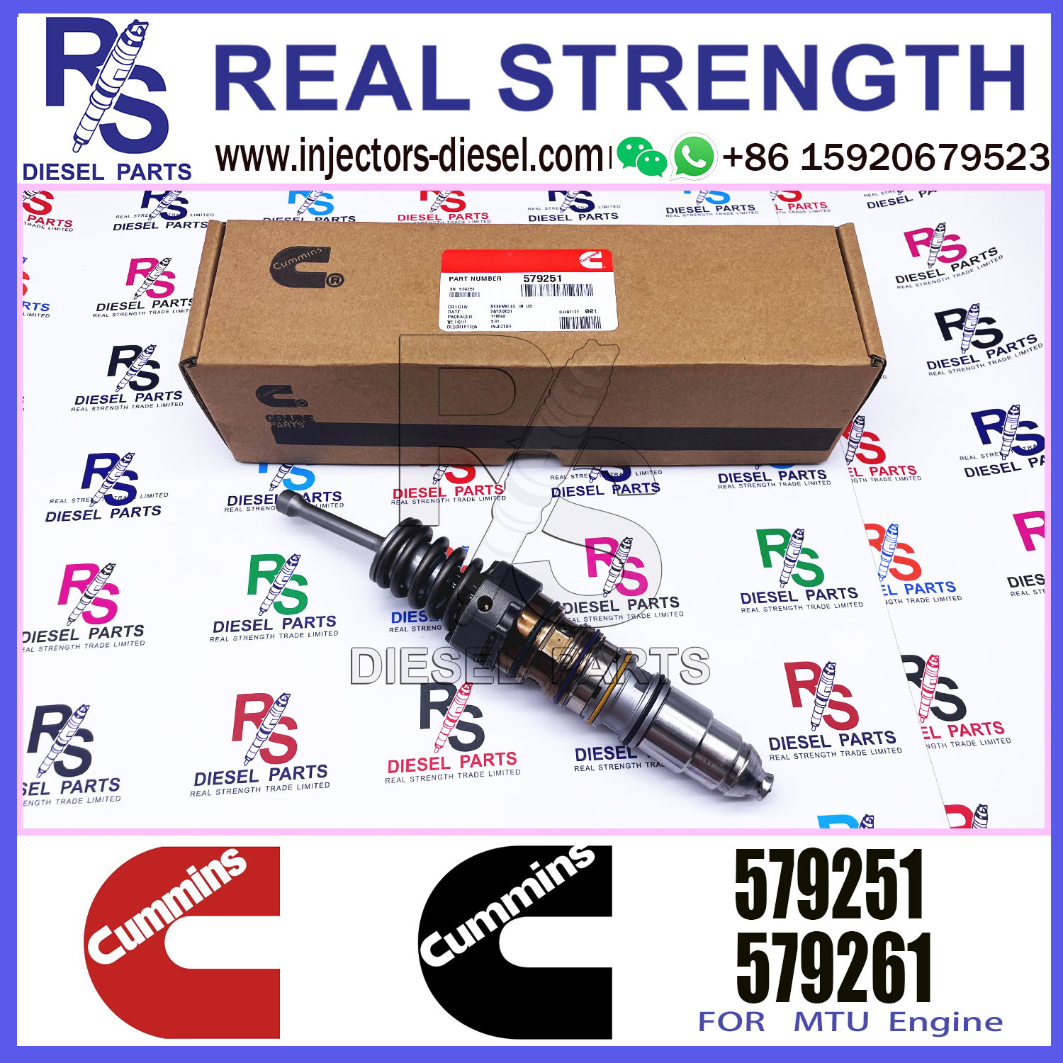 Diesel X15 Fuel Injector 579251 1764364 4903451 4954648 1499257 579263