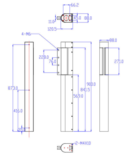 Aluminium Alloy Cylinder Turnstile Gate Mechanism Provide Suitable 57 Motor Transmission Components