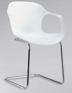 Quality modern plastic dining room arm chair with metal leg wholesale