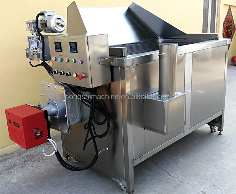 Electricity gas heating meat potato chips oil fryer machine,snack food oil frying machine