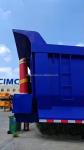 CIMC Hydraulic Dump Truck 3 Axle Front Axle Can Be Lifted Back Flip Semi-Trailer