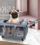 Oxford Fabric Outdoor Soft Pet Trolley Bag OEM ODM For Cats Dogs