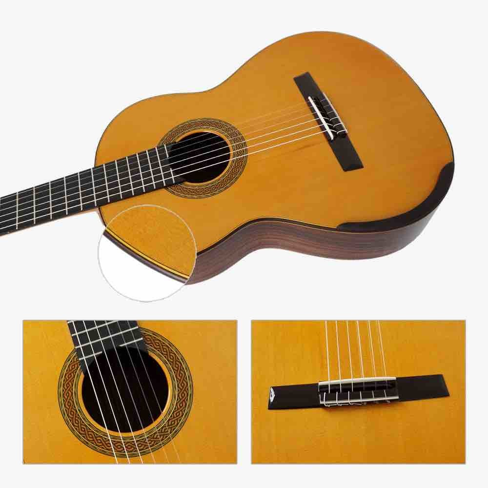 Custom Grand Master Level lattic bracing Classical Guitar Solid Flame Maple Back Side Ebony Fingerboard