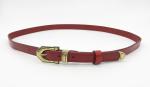 Metal Buckle Womens Genuine Leather Belt 1.8cm Width With Metal Loop / Tip
