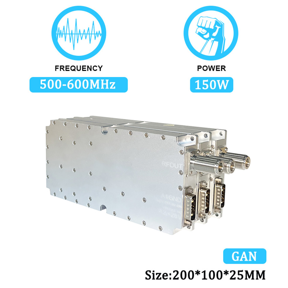 150W 500-600MHz Customized RF Power Amplifier Module Jamming PA GaN Drone Fpv C-Uas Anti Drone Module With GAN and Isolation Protector